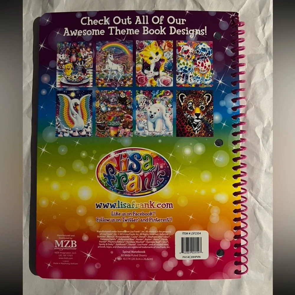 Lisa Frank All Star Celebration Spiral Notebook